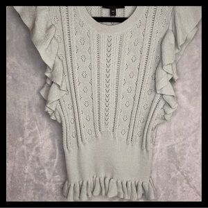 Express Women's Mint Soft Cable Knit Sweater